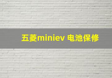 五菱miniev 电池保修